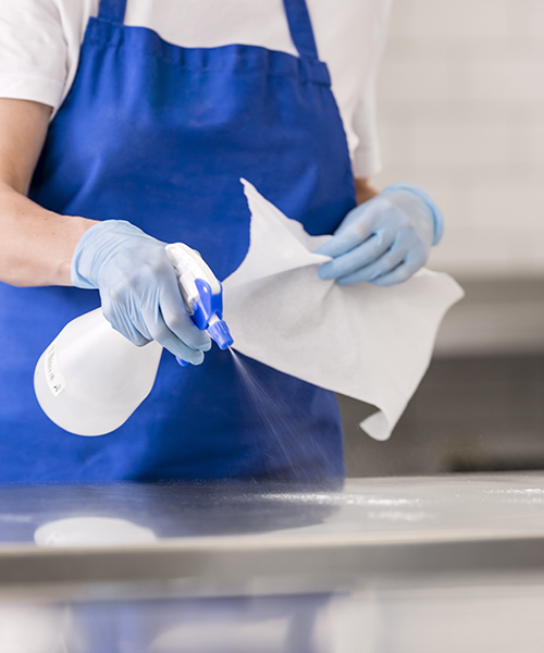 Kitchen disinfecting and sanitizing contact time